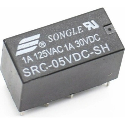 Relé SRC-05VDC-SH, 5V DC/125V AC 1A, 30V DC 1A, 8-pin