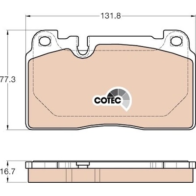 TRW Sada brzdových platničiek kotúčovej brzdy GDB1974