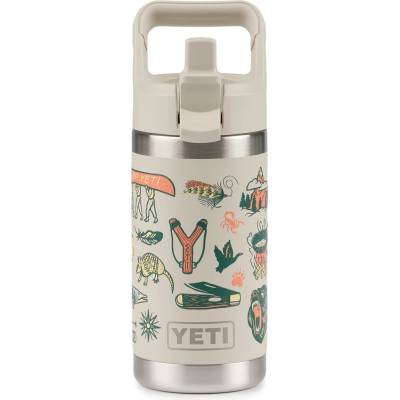 YETI Детска термо бутилка Yeti coolers Rambler Kids Bottle Colour Straw Cap Insulated bottle - Summer Graphic Cape Taupe - размер 354 ml (533-2100-0811)