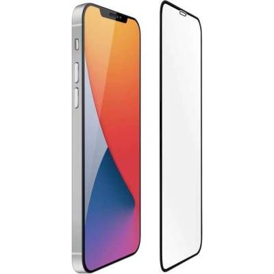 Torrii BodyGlass 3D Full Cover Glass - калено стъклено защитно покритие за целия дисплей на iPhone 12, iPhone 12 Pro (прозрачен-черен)