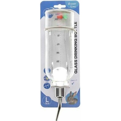 DUVOPLUS DINNER TIME Sklenená napájačka pre drobné hlodavce L 760ml