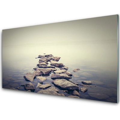 Obraz na skle Kameny Voda Krajina 100x50 cm