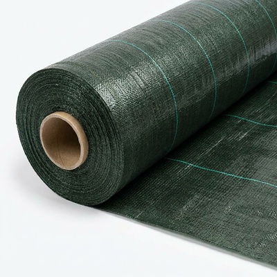 TextilCentrum.cz Tkaná mulčovací textilie AGROJUTEX, s UV stabilizací, gramáž 100 g/m2, černo-zelená, š.165cm (látka v metráži)