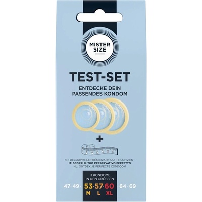 Mister Size Test Set Condom Size 53 57 60 3 ks