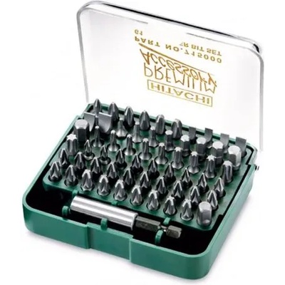 HiKOKI (Hitachi) Накрайник бит HiKOKI - Hitachi комплект PH/PZ/SB/TX/SW с магнитен държач 61 бр. , 1/4"- 715000