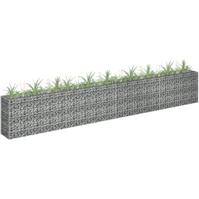 VidaXL Gabionový vyvýšený záhon pozinkovaná ocel 360 x 30 x 60 cm