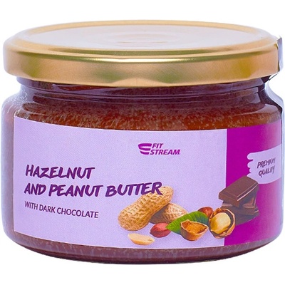FitStream Maslo z lieskovcov a arašidov s horkou čokoládou 250 g