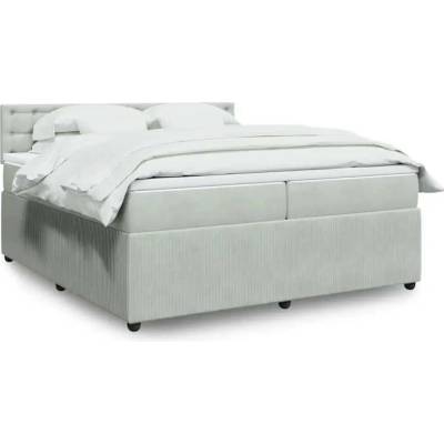 vidaXL 11461.3287842 Boxspring postel s matrací světle šedá samet