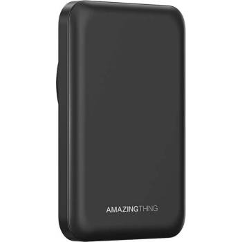 AmazingThing Bъншна батерия /power bank/ AmazingThing Thunder Pro Magnetic, 5000mAh, черна, 1x USB-C, безжично зареждане (TPM5KBK)