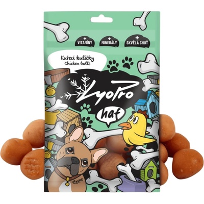 Lyopro DOG poch sušené Kuřecí kuličky 70 g