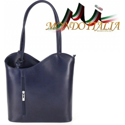 Made In Italy kožená kabelka 113 modrá