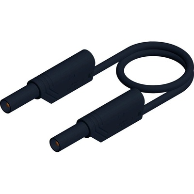 4 mm safety test lead, 2x stackable plugs, 1 mm², 100 cm