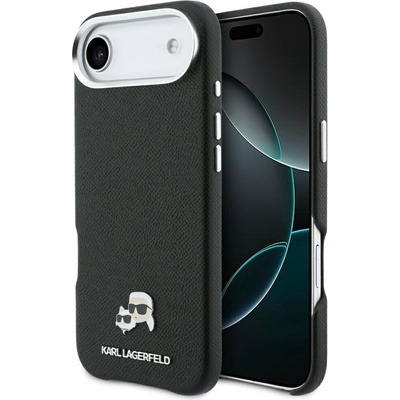 Karl Lagerfeld - Kožené pouzdro K&C Head Pin MagSafe KLHMP17M6PFKCLK - iPhone 17 Air - perforované logo, černé – Hledejceny.cz