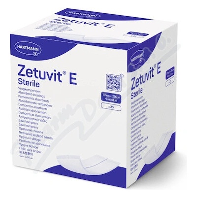 Hartmann Zetuvit E savý kompres sterilný 10×20 cm 25 ks