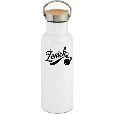 123TRIKO termoska Ženich. Bílý tisk 500 ml vtipné