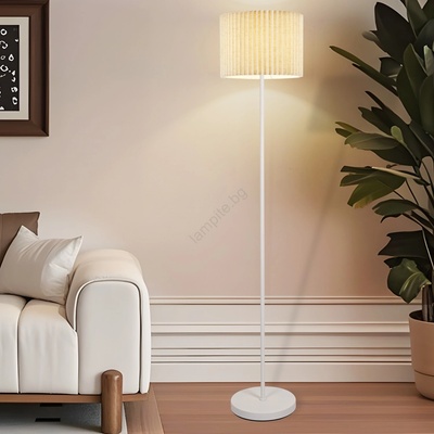 - Подова лампа NORDIC WAVE 1xE27/15W/230V лен/бяла (BG2615)