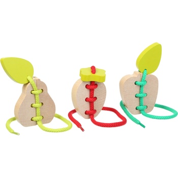 Image 1 of Cubika Дървен пъзел за шиене и низане, Cubika - Плодове (14811)