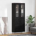 vidaXL Висок шкаф Черния дъб 69, 5 x 34 x 90 см Инженерна дървесина (3402713)