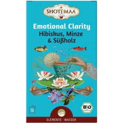 Shoti Maa Bio čaj Emotional Clarity ibišek máta a lékořice 16 čajových sáčků