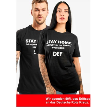 DEF Тениска DEF Stay Home T-Shirt black XSUB-DFTS180-00007 - Камуфлаж, размер XS