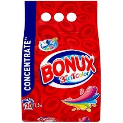 Bonux 3v1 Color Rose prací prášek 18 PD 1,17 kg
