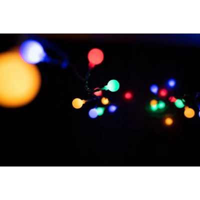 TESLA lighting Tesla dekorativní řetěz Baňka 1,8cm 80LED RGB 230V 8m + 3m kabel časovač IP44