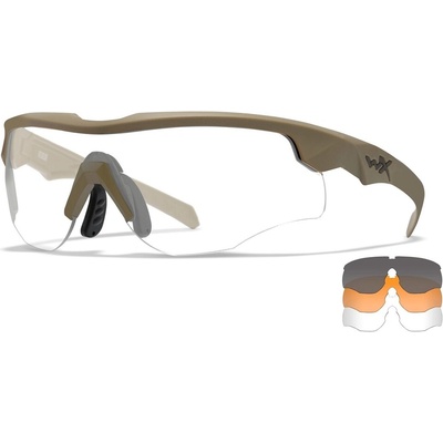 Wiley X rogue comm ТАКТИЧЕСКИ ОЧИЛА - СИВИ + ПРОЗРАЧНИ ЛЕЩИ / ПЯСЪЧНА РАМКА (2862)