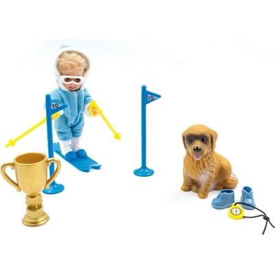 JC Jägerndorfer Schischulkind Chiara m. Schi+Hund uni