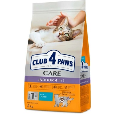 CLUB 4 PAWS Premium Indoor 4 in 1. For adult cats with lamb 2 kg