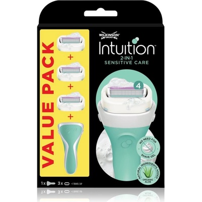 Wilkinson Sword Intuition 2in1 Soap & Shave Sensitive + 3 ks hlavic