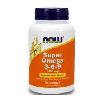 NOW Супер Омега 3-6-9 1200 мг. - Super Omega 3-6-9 - 90 дражета - NOW FOODS, NF1839