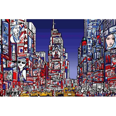 DIMEX ART Флизелинов фототапет цветен таймс скуеър 375 x 250 см