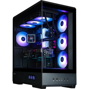 Ion Computers Геймърски компютър ION Zalman P50 DS Black с процесор AMD Ryzen 7 9800X3D, видео карта RADEON RX 9060 XT 16GB GDDR6, RAM памет 32GB(2x16GB) DDR5 5600MHz, SSD 1TB NVMe PCIe Gen4, водно охлаждане 360 (c