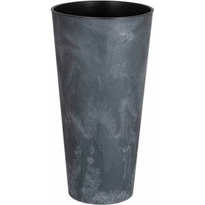 Prosperplast Květináč plast černý šedý 20 x 20 x 38 cm