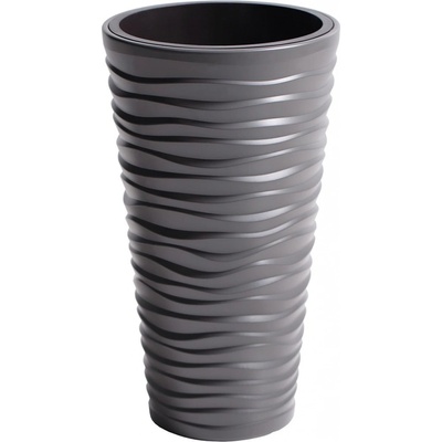 Prosperplast Květináč Sand Slim Šedý 30 cm