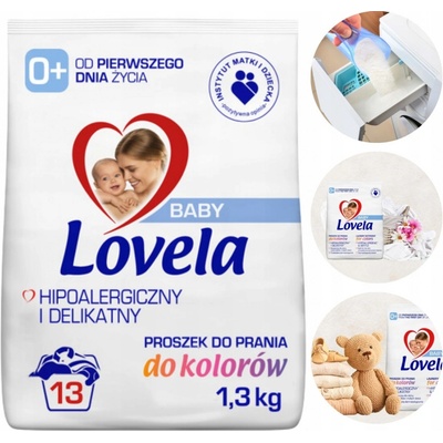 Lovela baby hypoalergenní prací prášek pro dítě a dětské oblečení pro barvy 1,3 kg