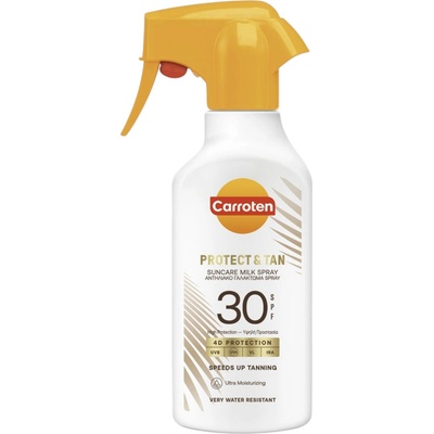 Carroten , слънцезащитен спрей Protect & Tan Suncare Milk SPF 30, 200 мл