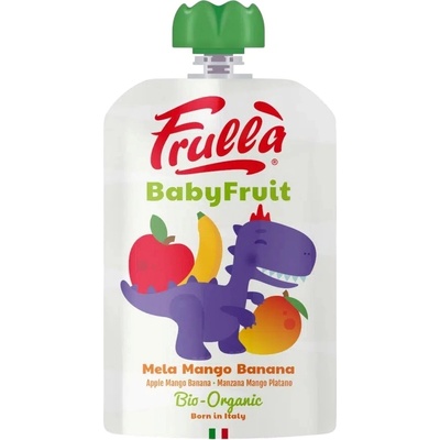 Frulla Био плодово пюре Frulla - Ябълка, манго и банан, 6 м+, 100 g (8024985012362)