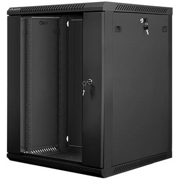 Lanberg rack cabinet 19 wall-mount 15U / 600x600 for self-assembly (flat pack), black (WF01-6615-10B)