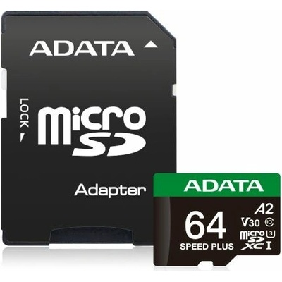 Adata Speed Plus Micro SD 64GB UD64GUI3V30A2SP-RA1