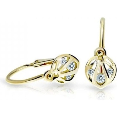 Cutie Diamonds krásné dětské náušnice ze žlutého zlata s diamanty C2265-10-10-X-1-D