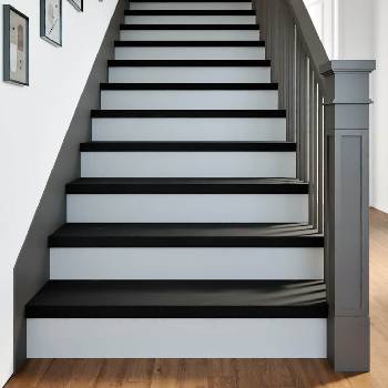 vidaXL Стълбищни стъпала, 20 бр, кафяво-черни, 90x25x2 см, дъб масив (3283063)