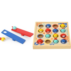 Tooky Toy Дървена игра Риболов Tooky Toy TF980, 19 части