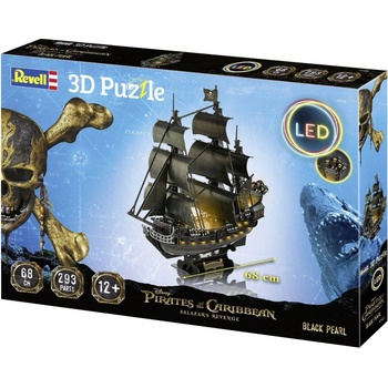 Revell 3d Пъзел от 293 части - Черна перла с led осветление (00155)