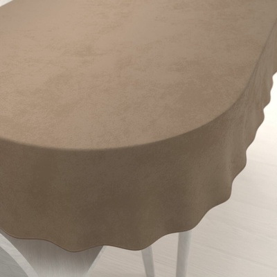 Biante Veľký zamatový oválny obrus Velvet Premium SVP-034 Kávovo hnedý 220x260 cm