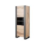 Cama meble Етажерка WOOD 65x40x170, 5 дъб вотан + антрацит (WOOD REG)