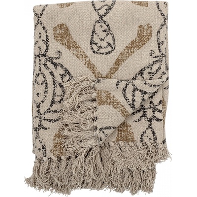 Bloomingville přehoz na postel Bavlnený Nature Beige 160 x 130 cm