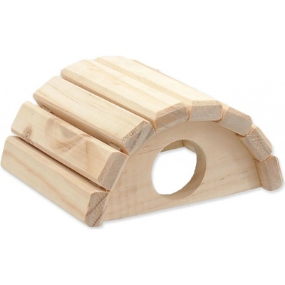 Small Animal Domek půlkruh dřevěný 15 x 13 x 7,5 cm – Zboží Mobilmania