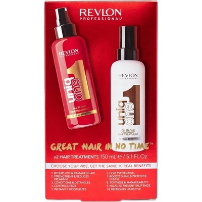 REVLON UNIQ ONE DUO Sada: Maska na vlasy Classic + Kokos 2x150 ml