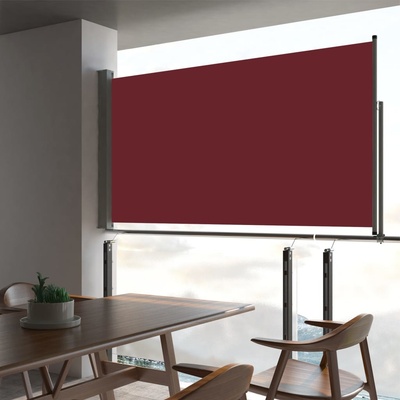 Petrashop Zatahovací boční markýza / zástěna na terasu 160x300 cm červená